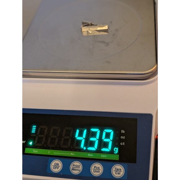 Vintage Sterling Silver Diamond Cut Etched Design Tie Clip - Picture 4 of 5